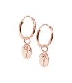 Poppy Birth Flower Silver Hoop Earring Charms HO-2702
